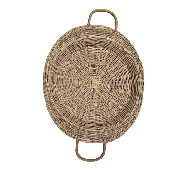 Vintage Set Of 3 Cavalier Nasco Aluminum Plates With 3 Rattan Wicker Holders - Picture 7 of 12